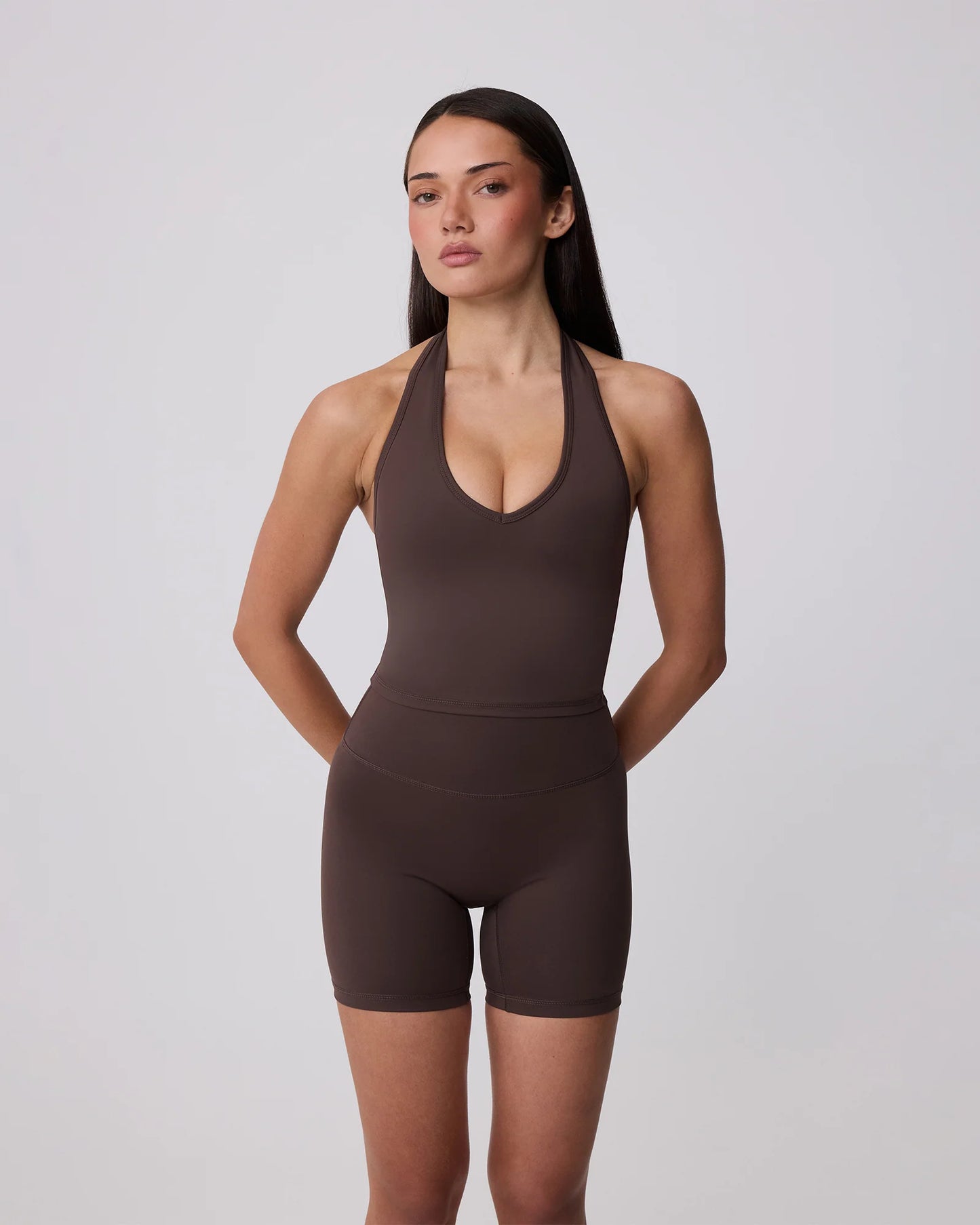 Contour + Halter Neck Tank - Ground Coffee