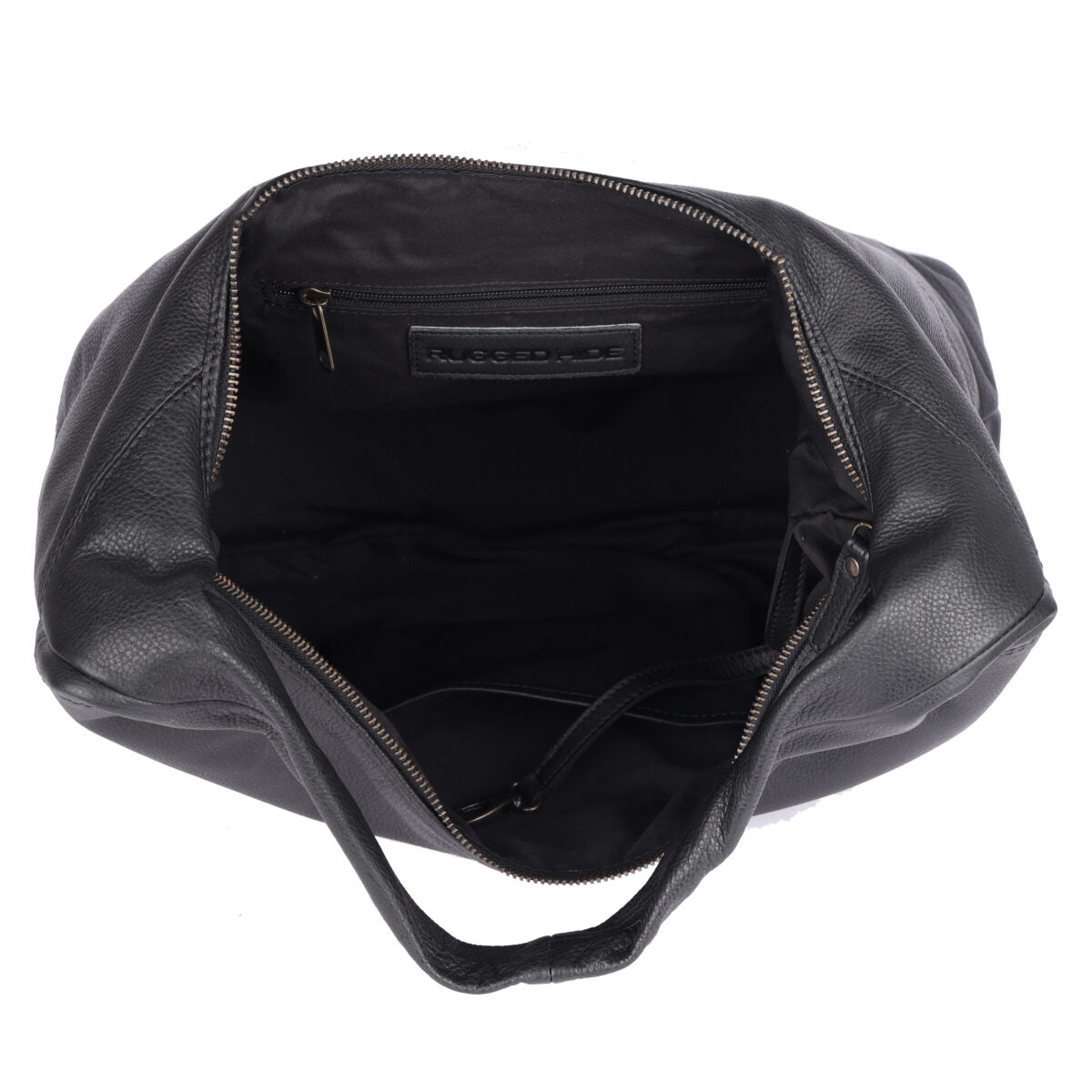 Hazelbrook Leather Shoulder Bag Black - XLarge