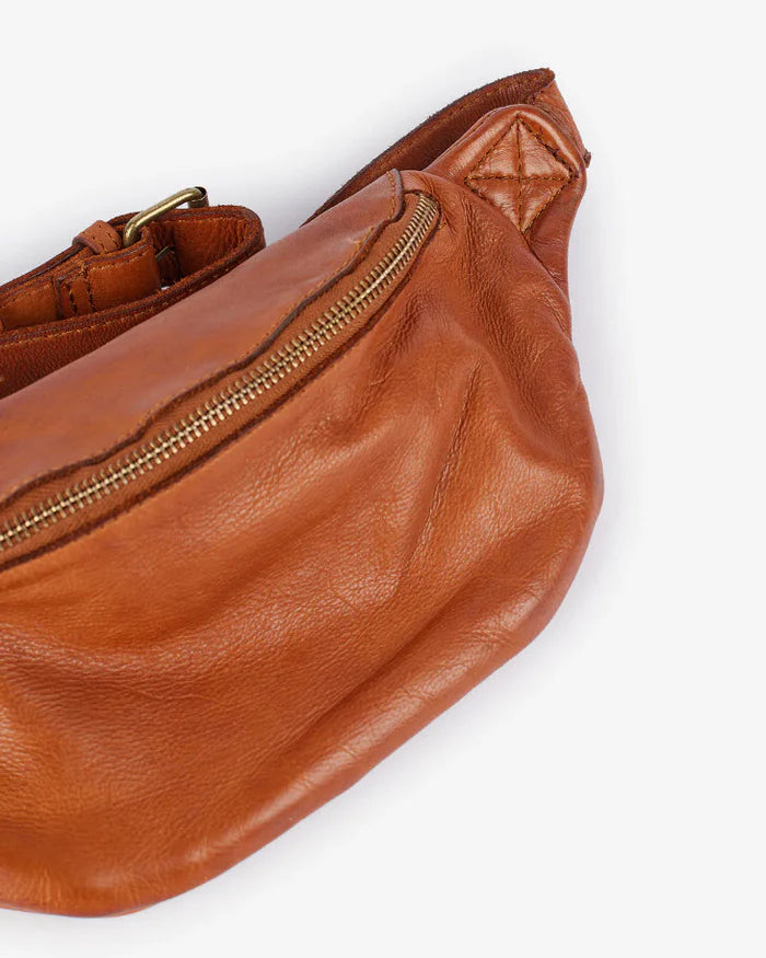 Beholder Leather Cali Saddle Tan Sling Bag