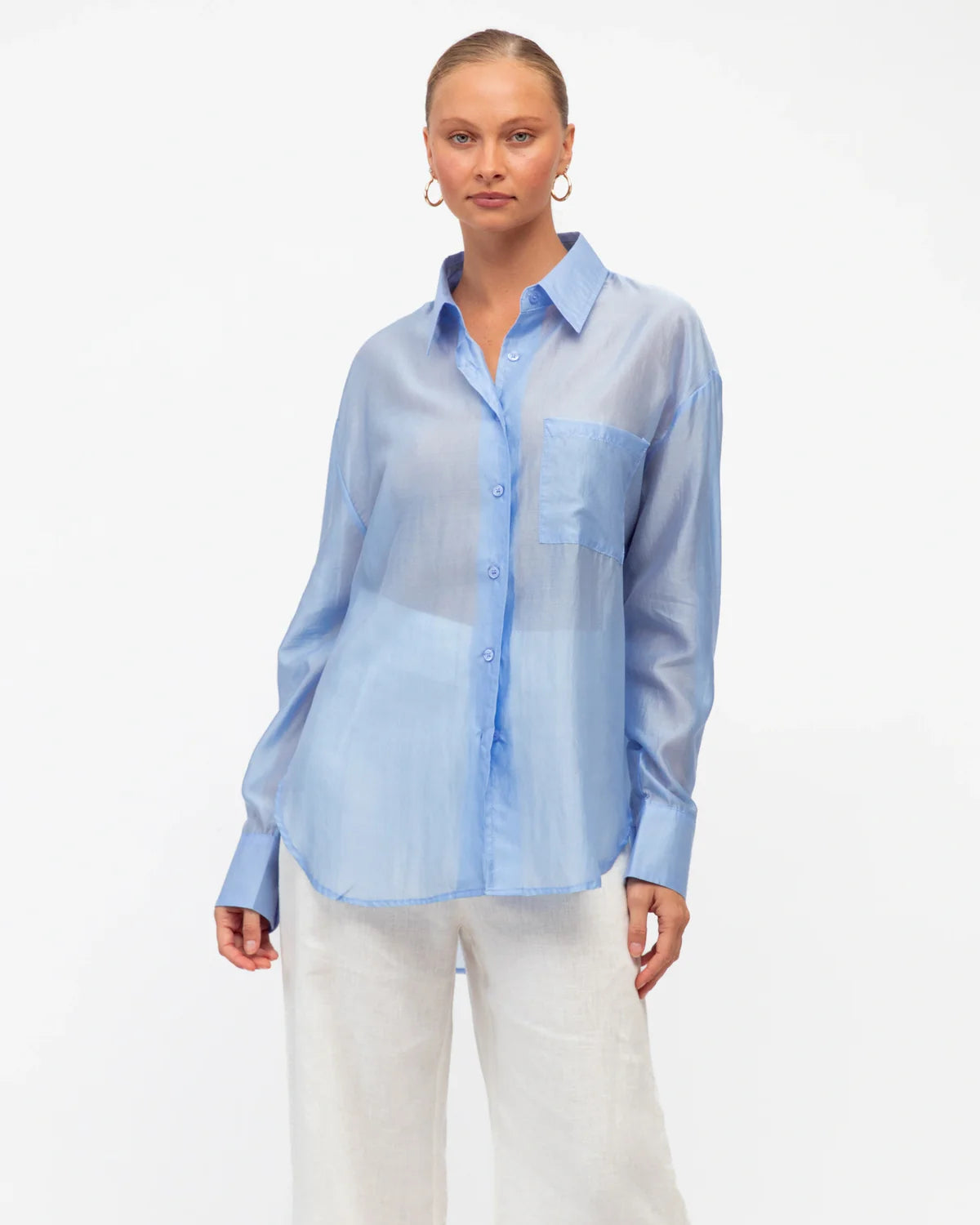 Hot Property Oversized Shirt Blue