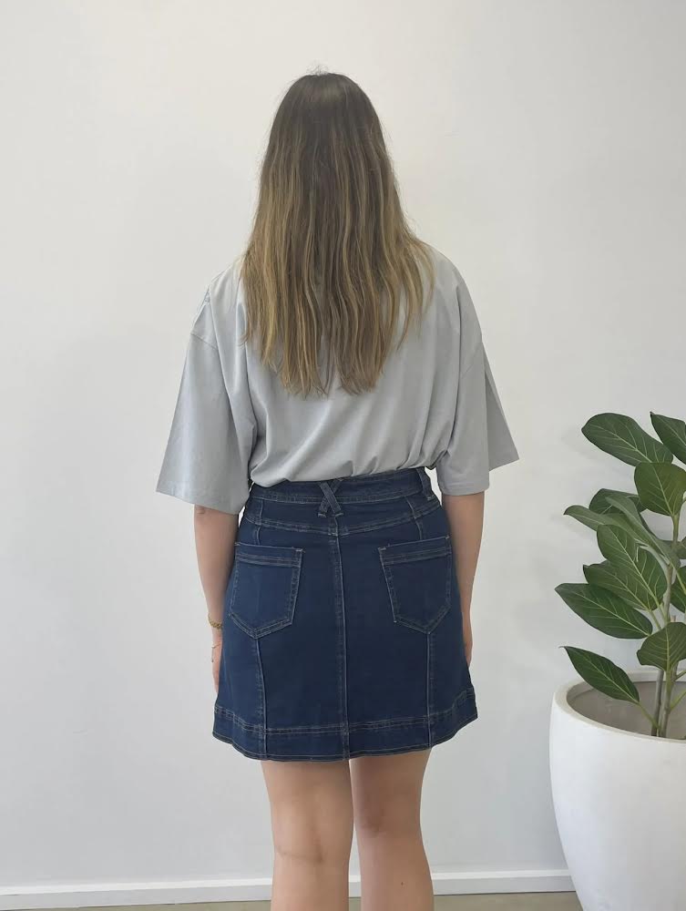 Wakee Denim - Aline Indigo Denim Skirt