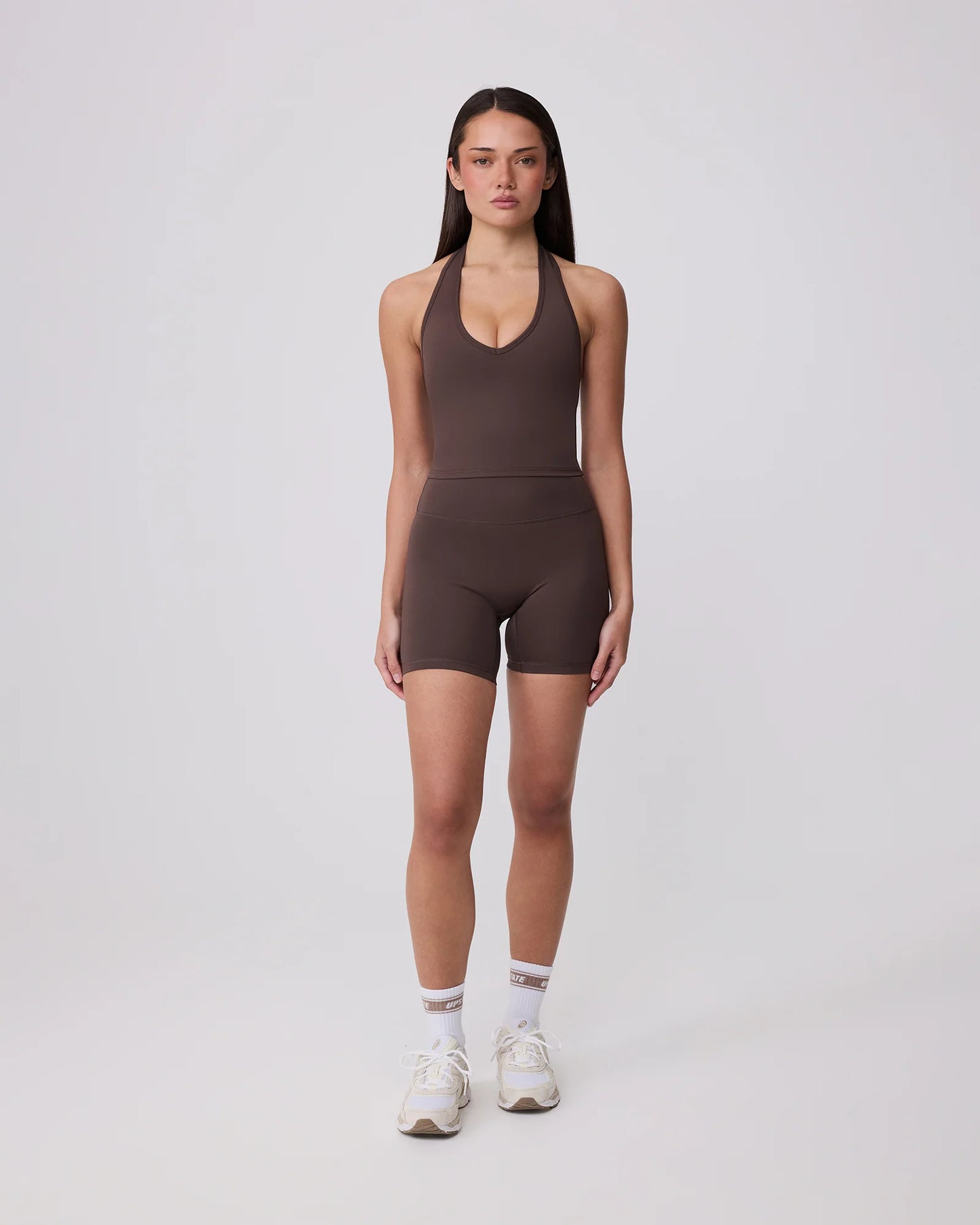 Contour + Halter Neck Tank - Ground Coffee
