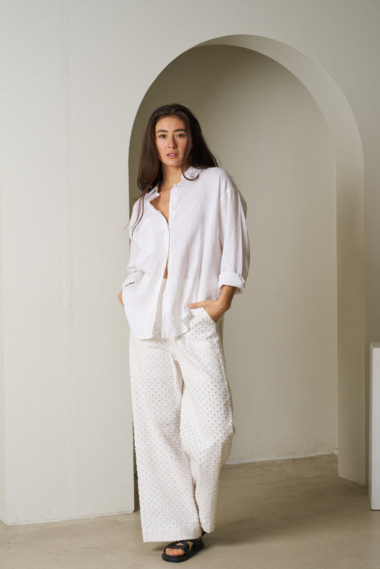 Millie Linen Shirt White